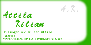 attila kilian business card